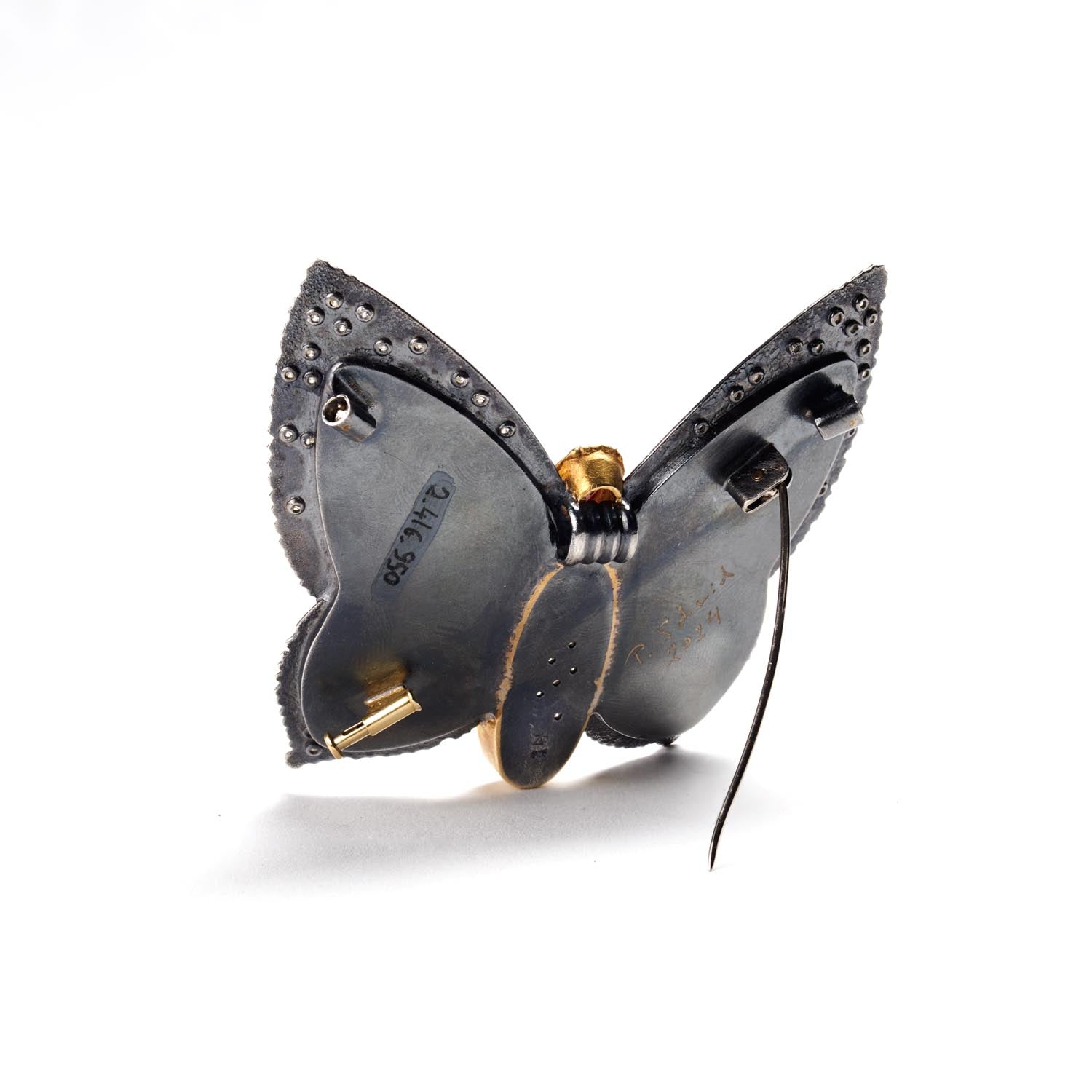 Moonstone Butterfly Brooch