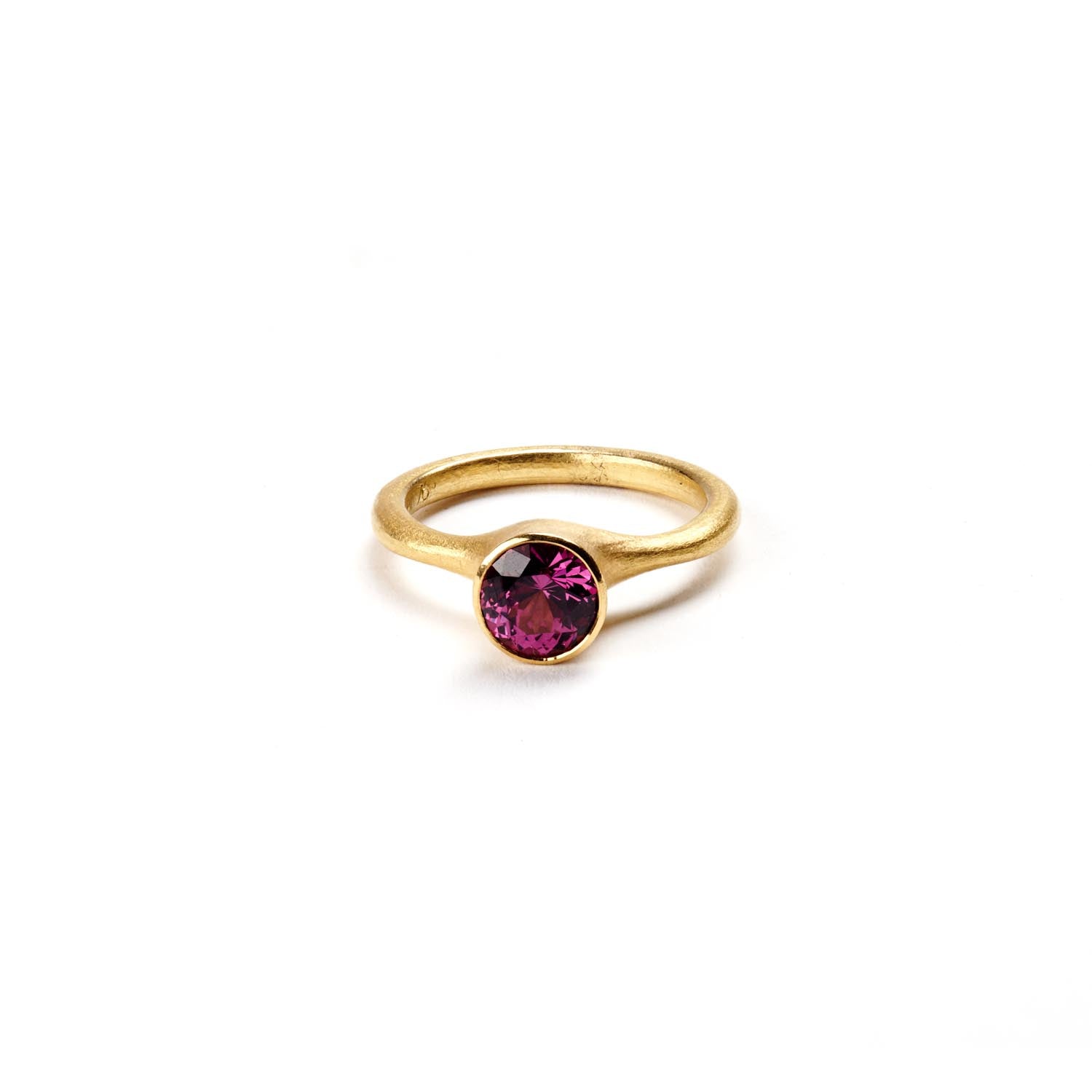 Solitaire Garnet Ring