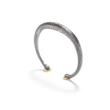 Damascus Steel Bracelet with Gold