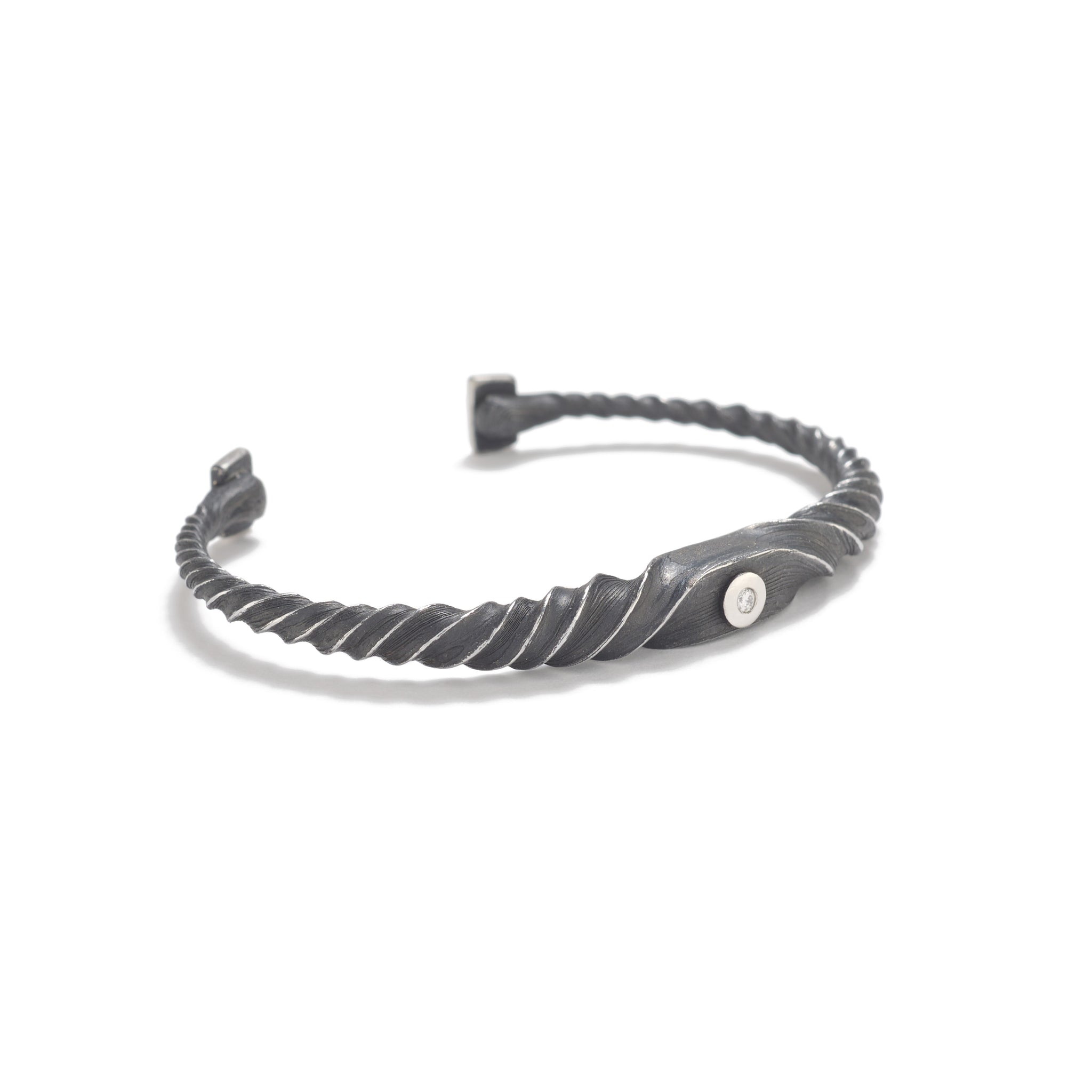 Twisted Damascus Steel Bracelet