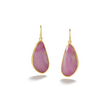 Rose Cut Pink Sapphire Earrings