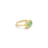 Hexagonal Green Tourmaline Ring