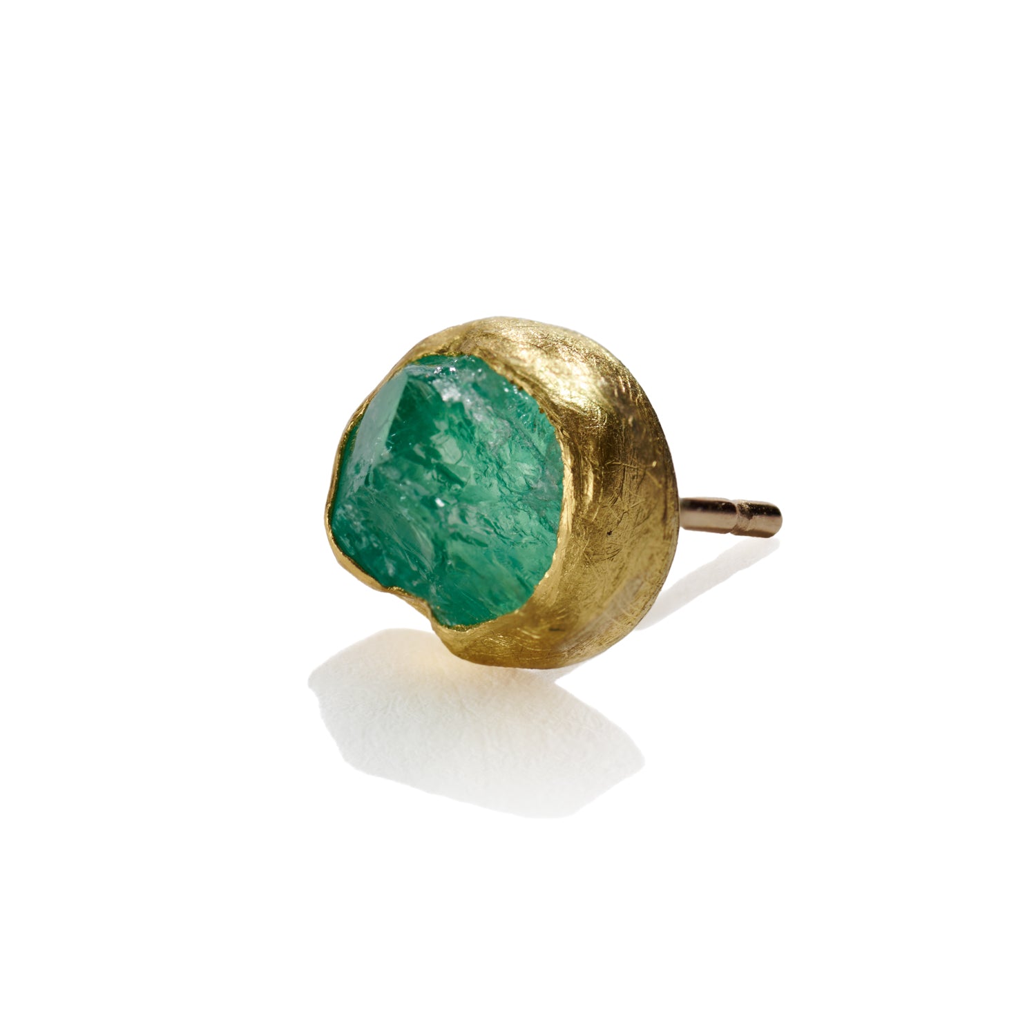 Rough Emerald Stud Earrings ~ Small