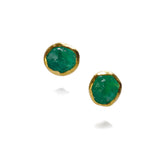 Rough Emerald Stud Earrings ~ Small
