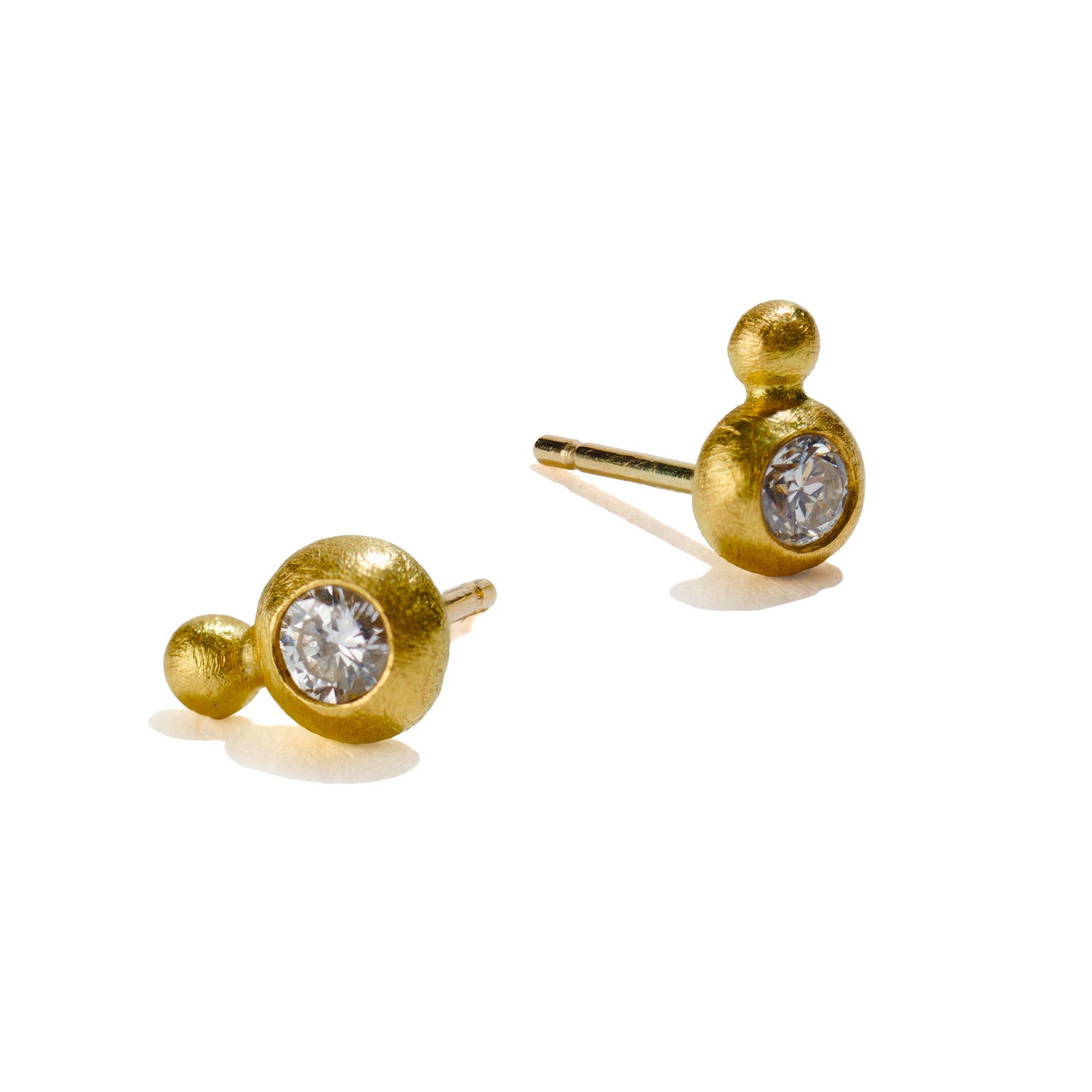 Gold & Diamond Bubble Earrings