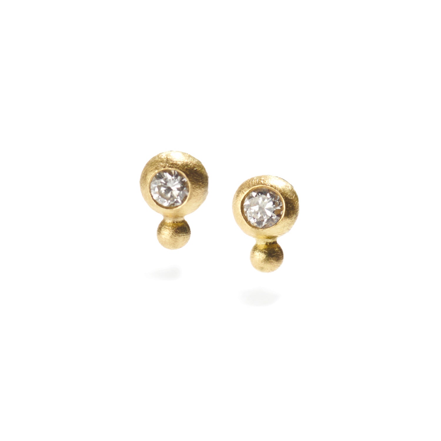 Gold & Diamond Bubble Earrings
