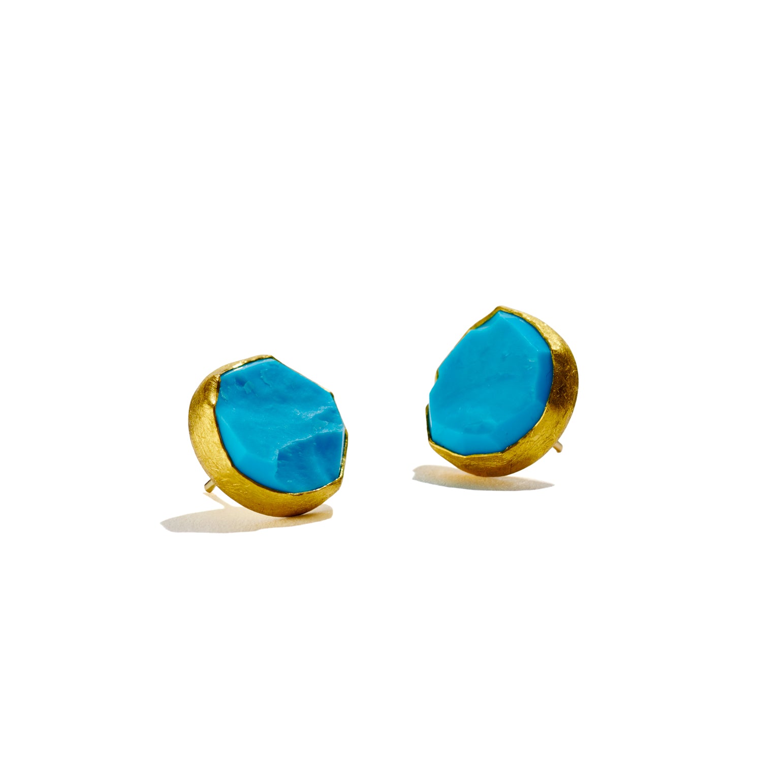 Rough Turquoise Stud Earrings