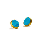 Rough Turquoise Stud Earrings