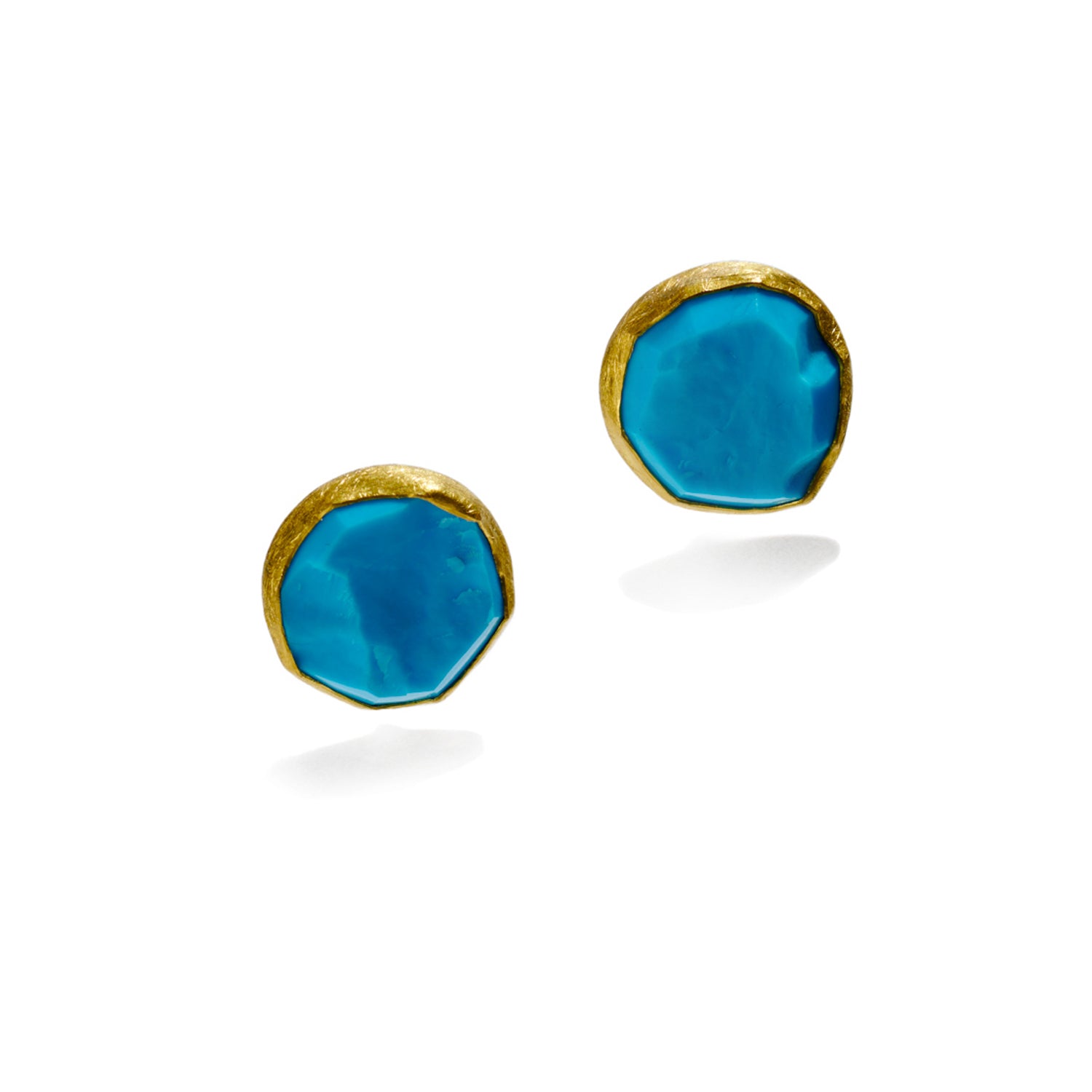 Rough Turquoise Stud Earrings