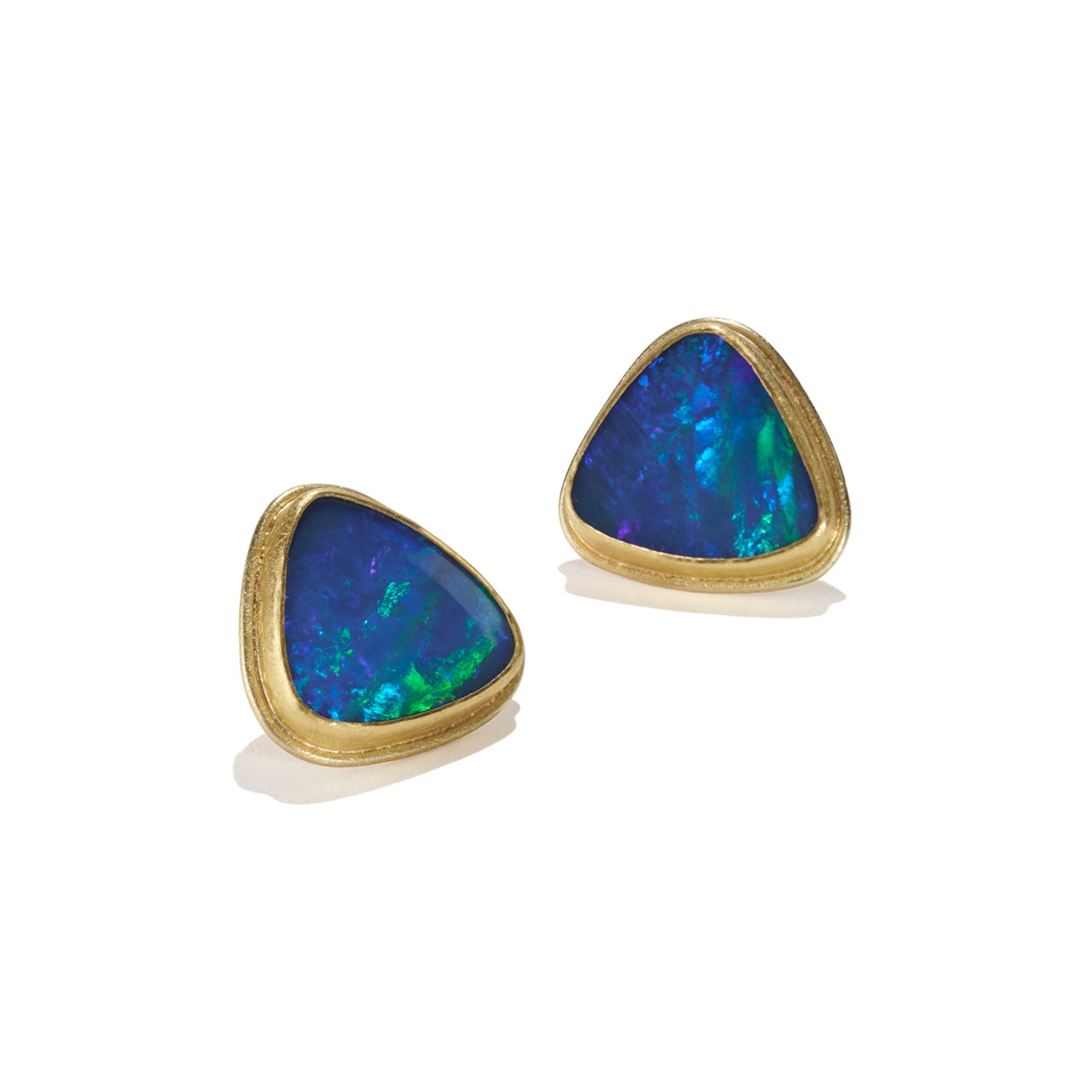 Large Australian Opal Doublet Earrings