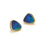 Large Australian Opal Doublet Earrings
