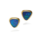 Large Australian Opal Doublet Earrings