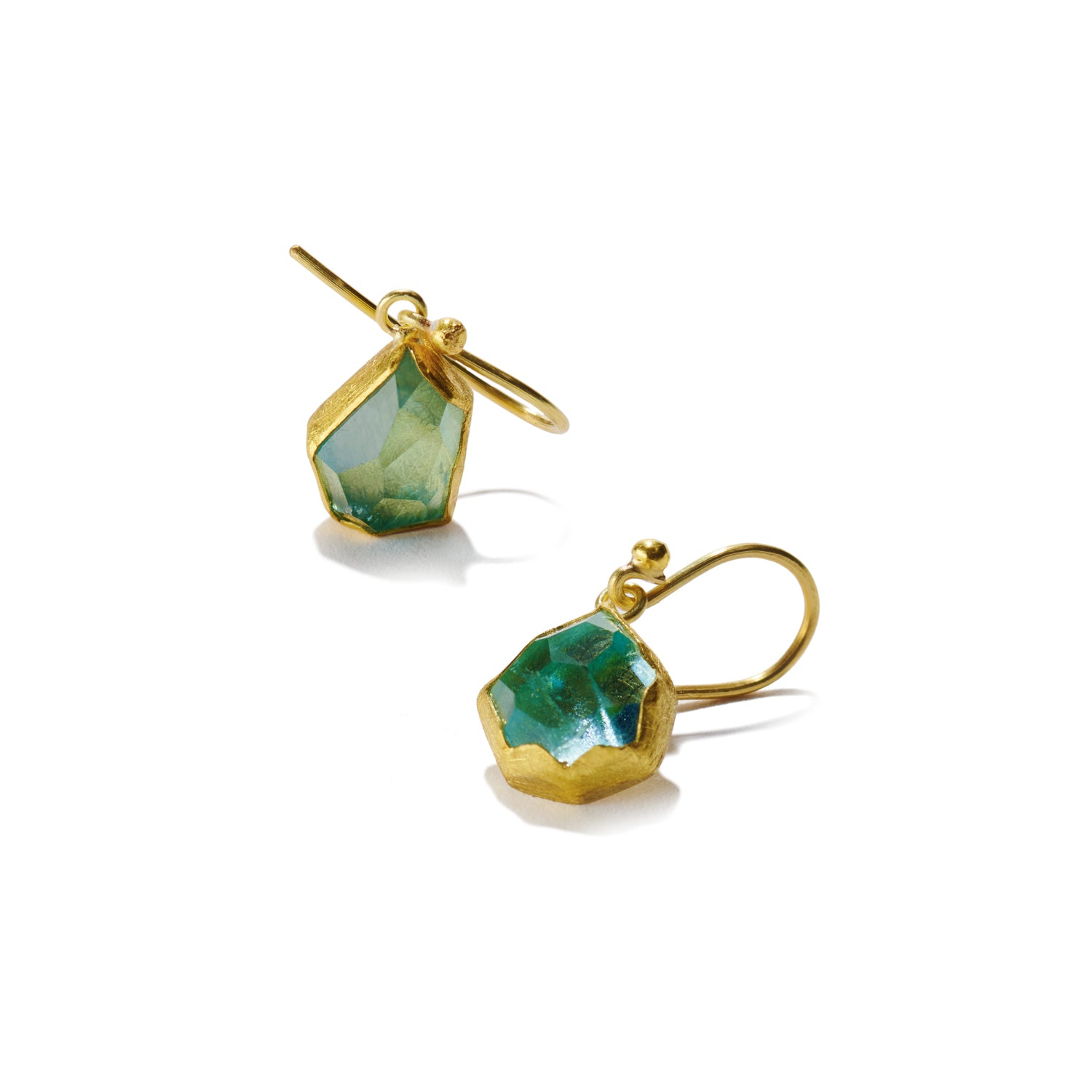 Rose Cut Aquamarine Earrings