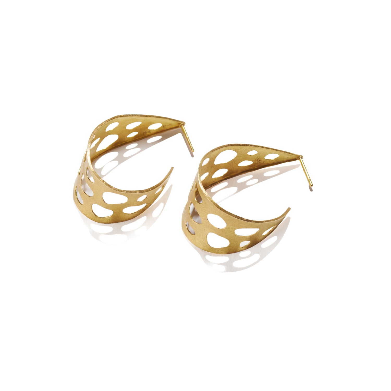 Filigree Pierced Hoop Earrings