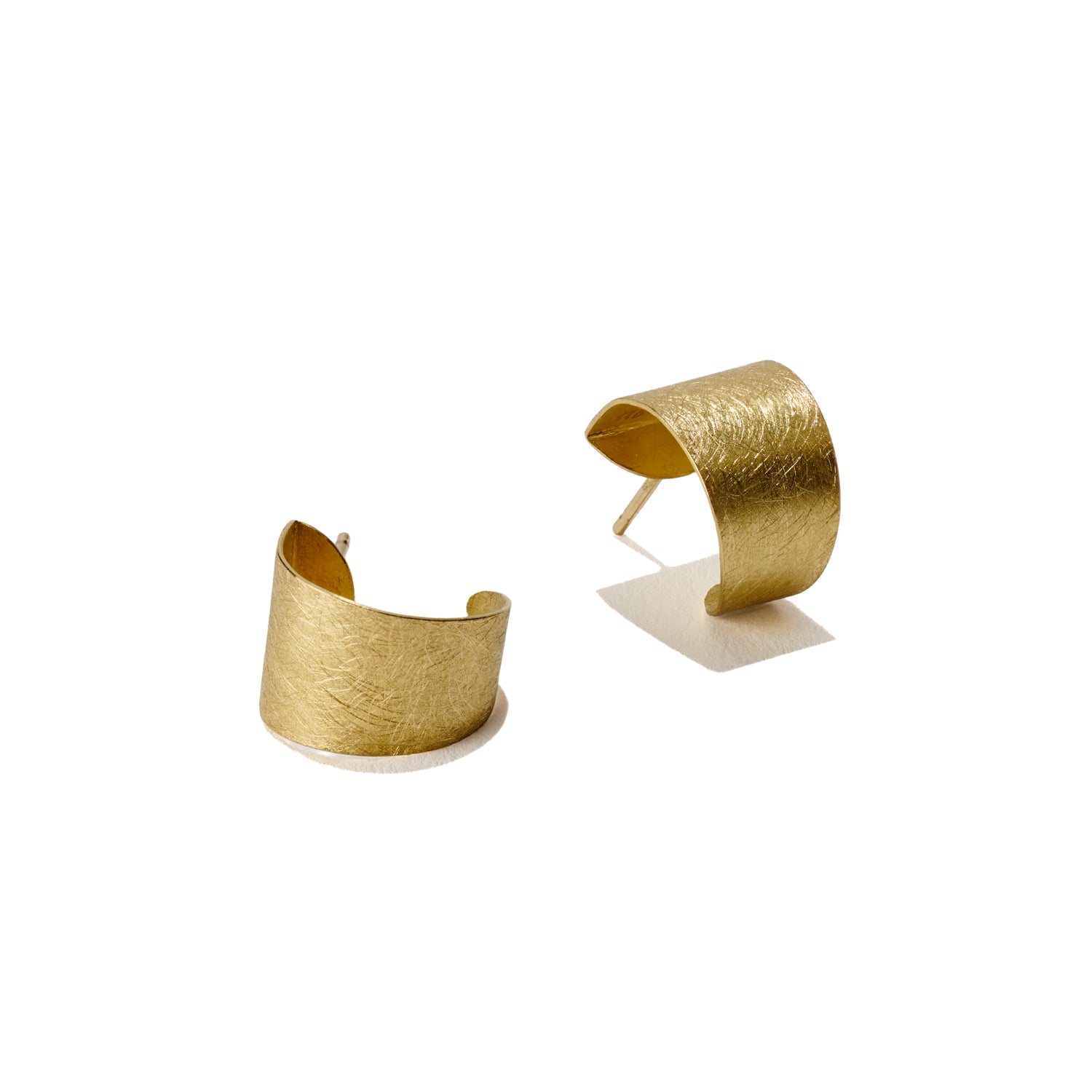 Gold Curl Hoop Earrings