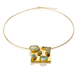 Square Aquamarine Pendant