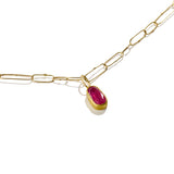 Freeform Faceted Ruby Pendant