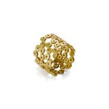 Gold Wide Band Cluster Ring