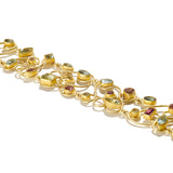 Pink Tourmaline & Aquamarine Swirl Bracelet