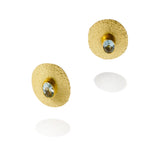 Aquamarine on Domed Textured Discs