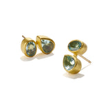 Oval Aquamarine Drop Earrings