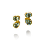 Oval Aquamarine Drop Earrings