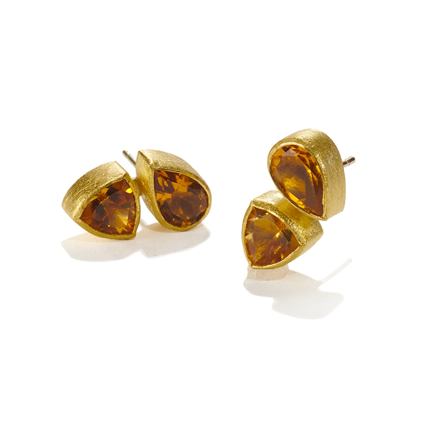 Faceted Citrine Drop Earrings