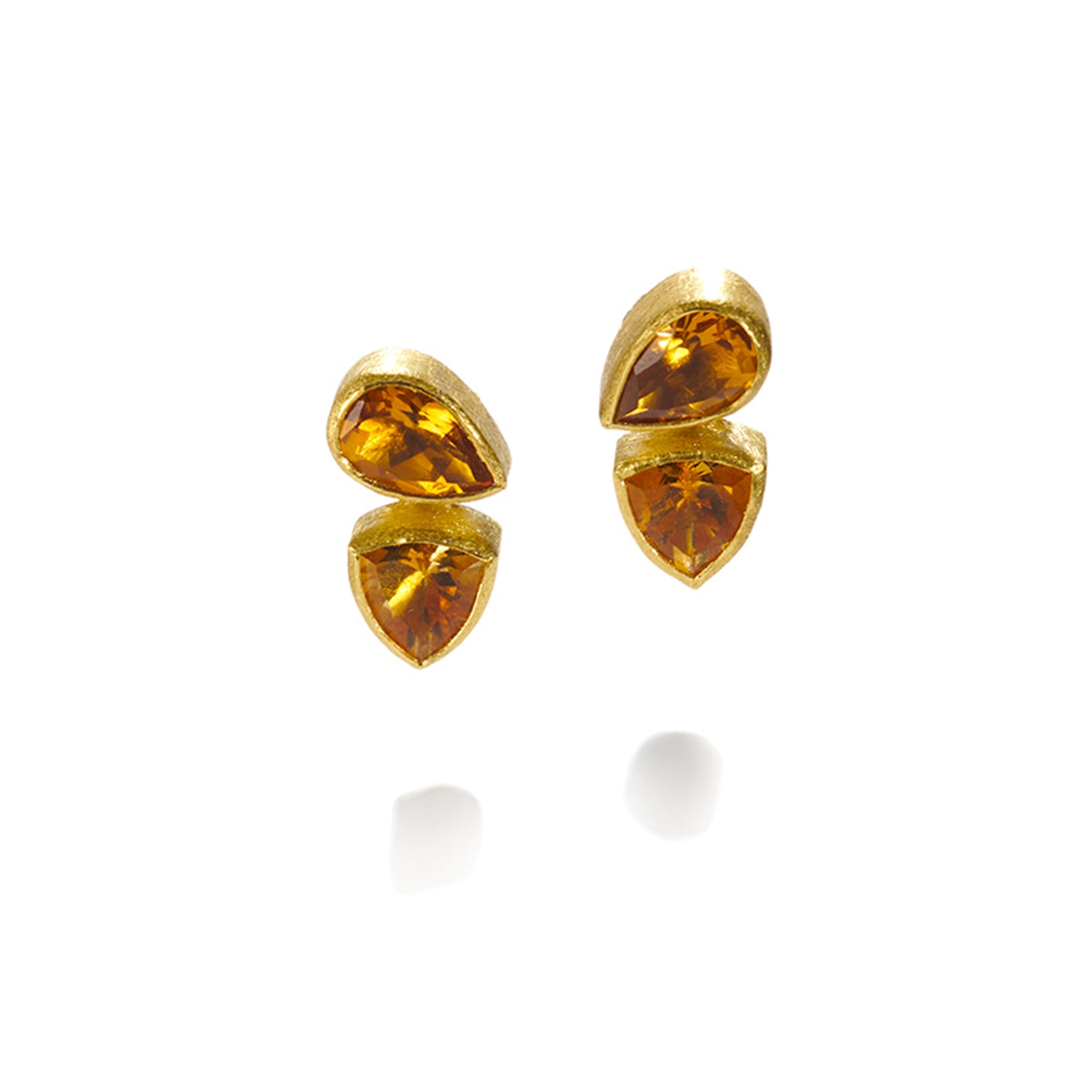 Faceted Citrine Drop Earrings