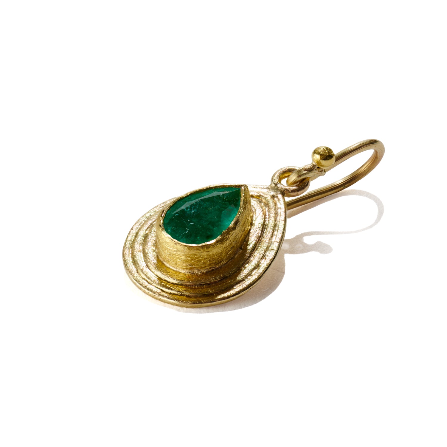 Faceted Emerald Drop Earrings