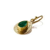 Faceted Emerald Drop Earrings