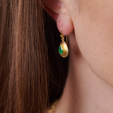 Faceted Emerald Drop Earrings