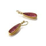 Slim Pink Tourmaline Earrings