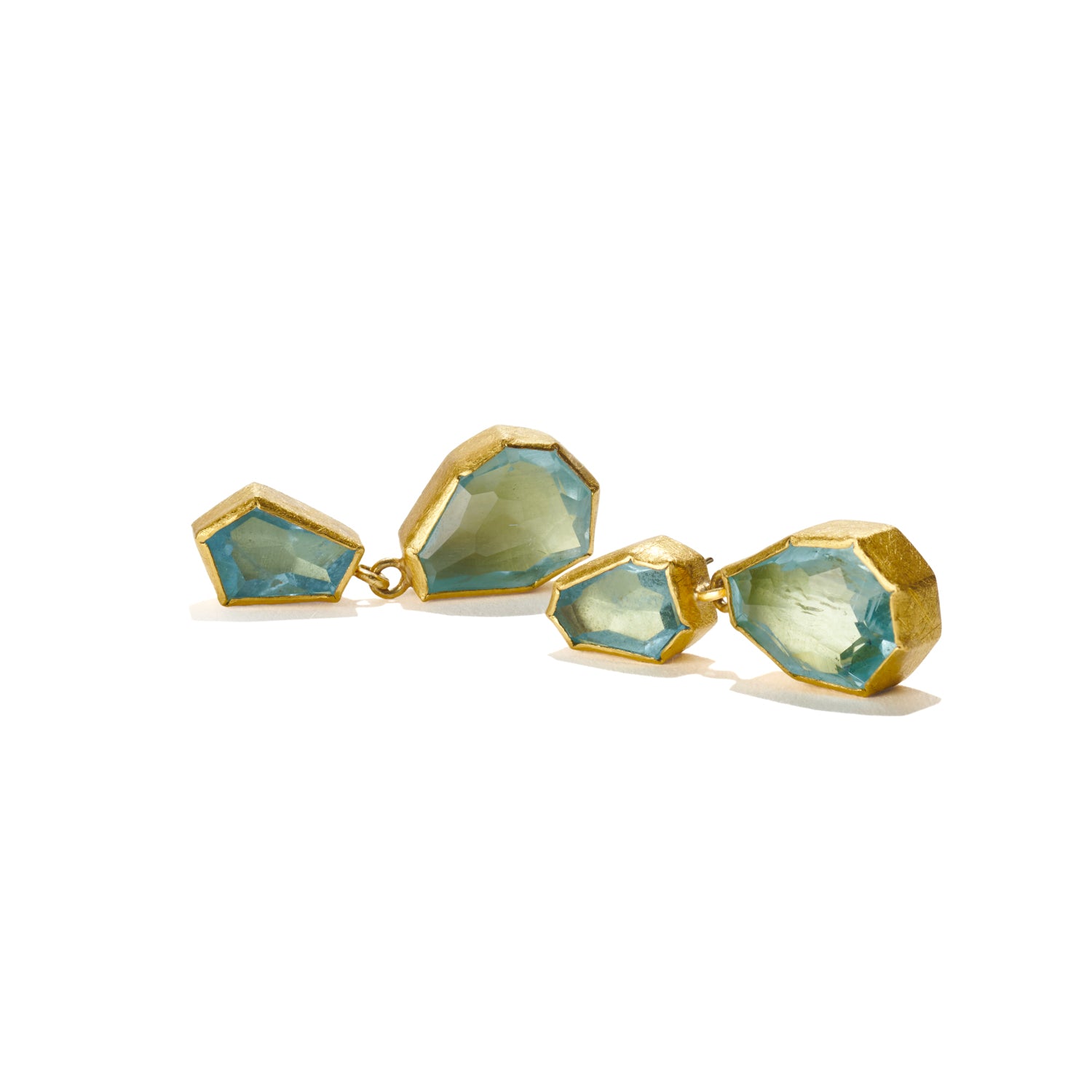 Aquamarine Tiered Drop Earrings