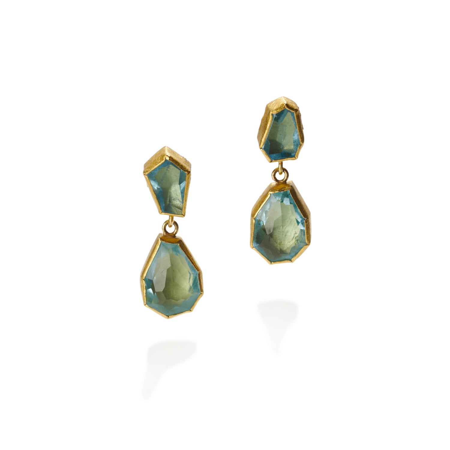Aquamarine Tiered Drop Earrings