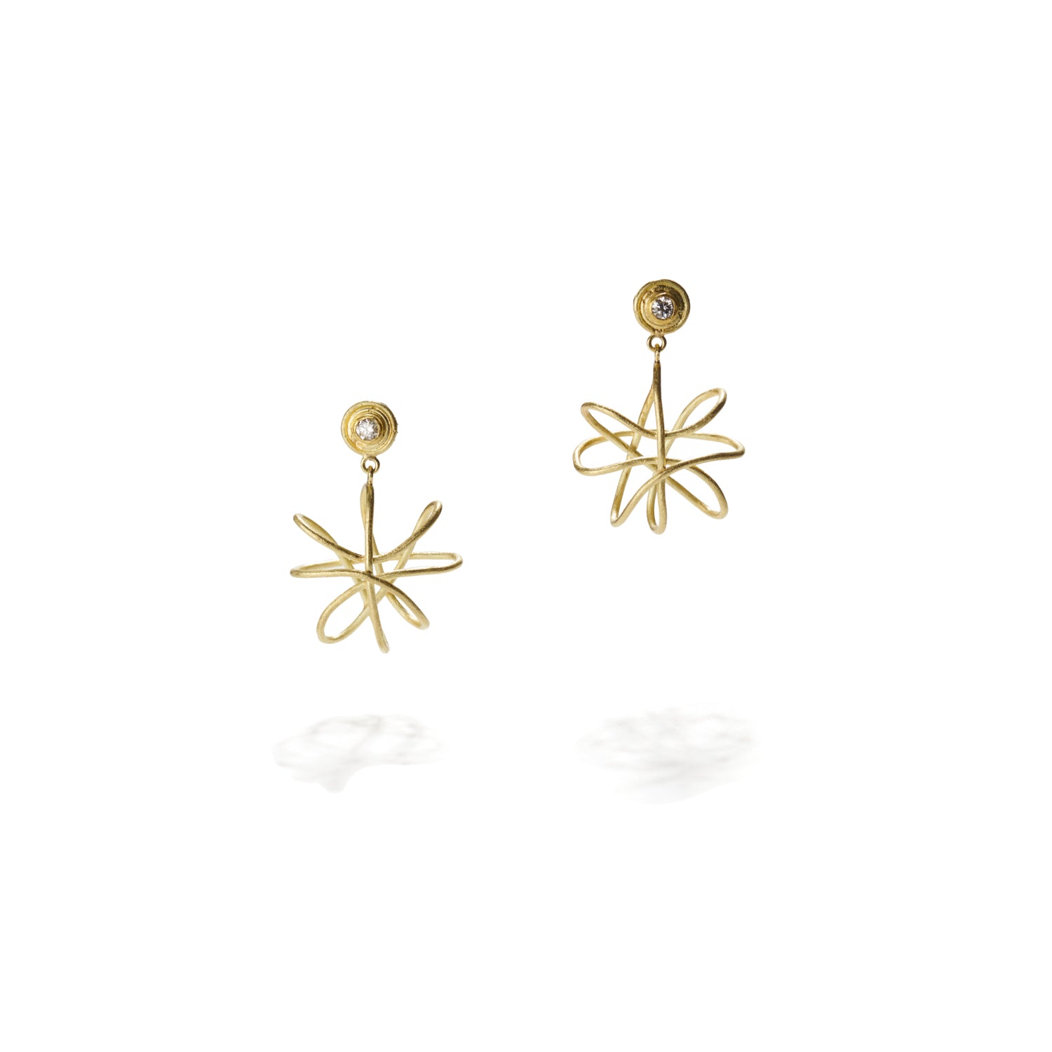 Gold and Diamond Starlight Earrings