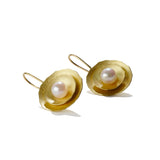 Layered Bowl Pearl Earrings