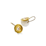Layered Bowl Pearl Earrings