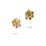 Sapphire and Aquamarine Mosaic Earrings