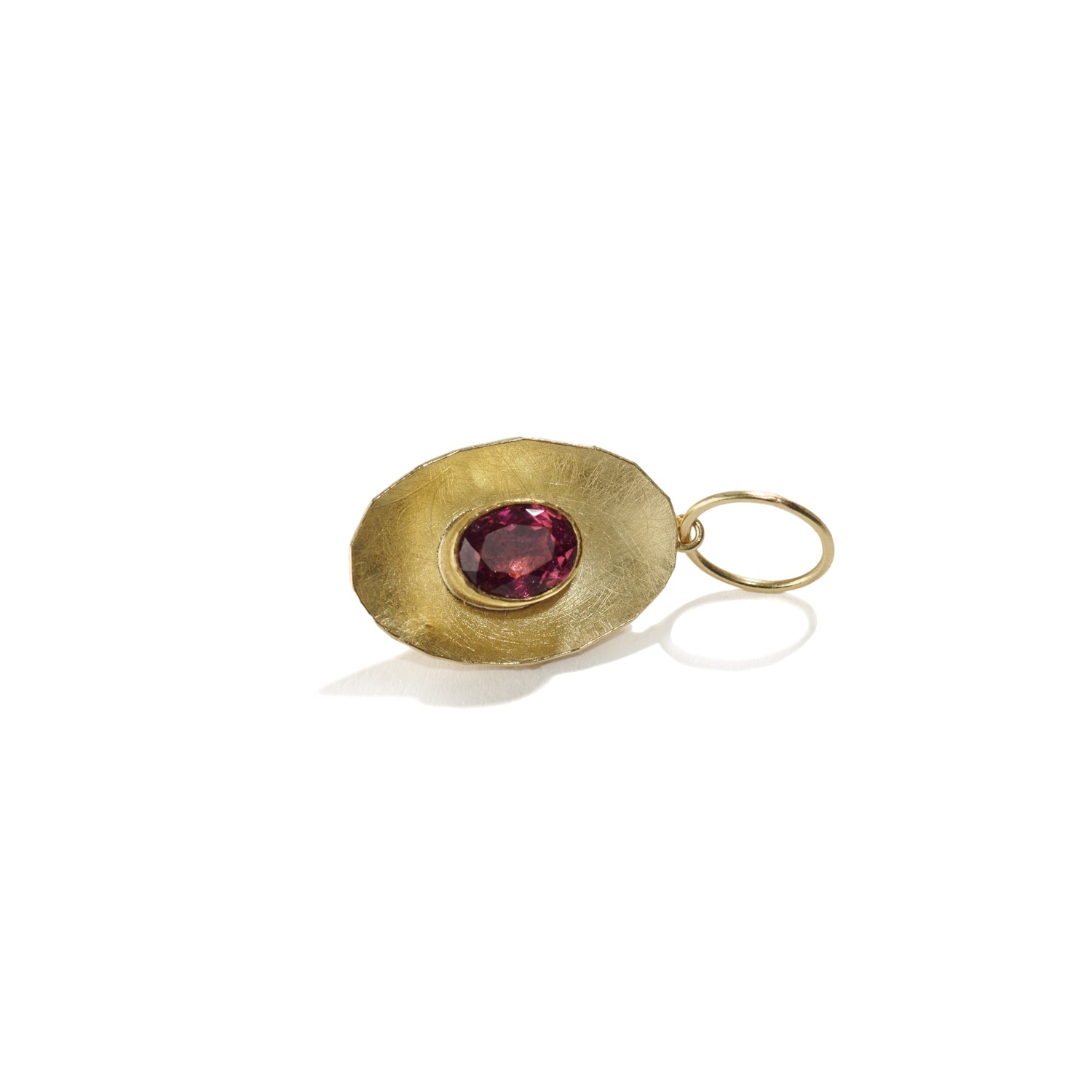 Oval Faceted Pink Tourmaline Pendant