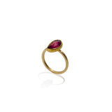 Rose Cut Pink Tourmaline Ring