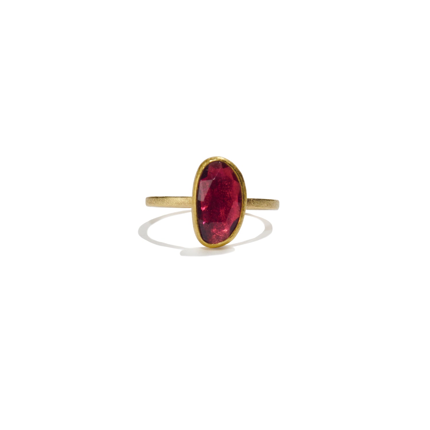 Rose Cut Pink Tourmaline Ring