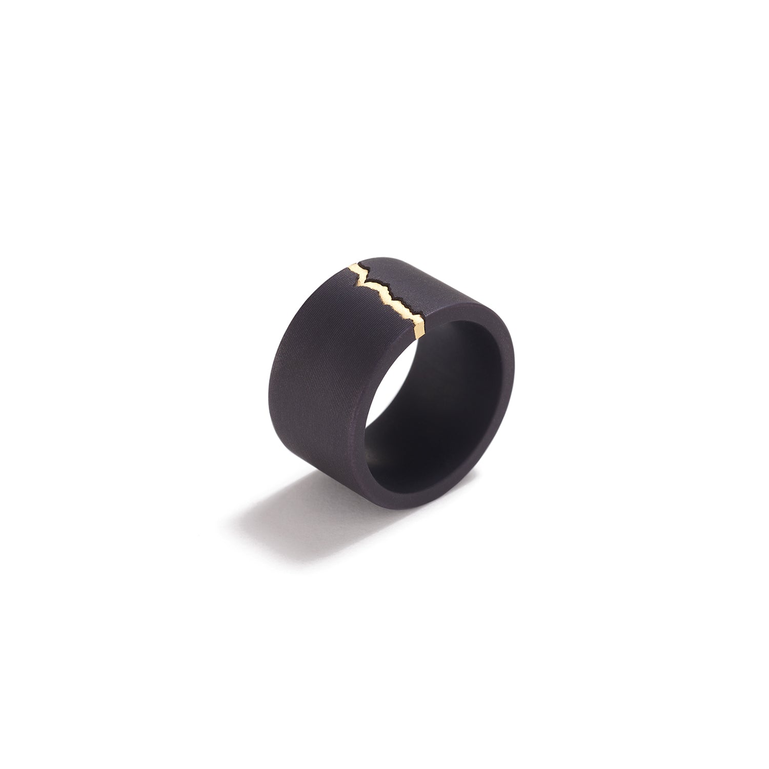 Rectangular Crackle Band with Gold ~ 13mm