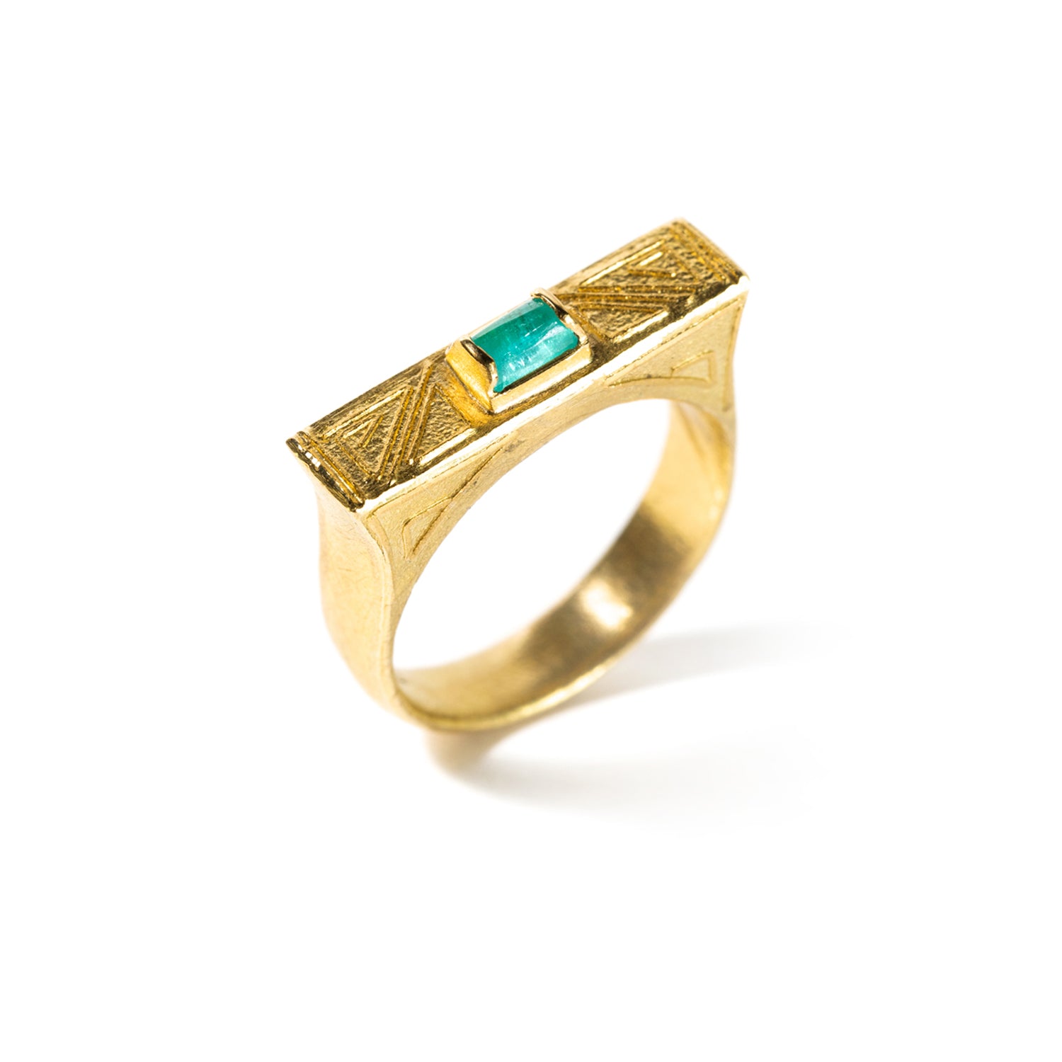 Amazigh Gold and Paraiba Tourmaline Ring