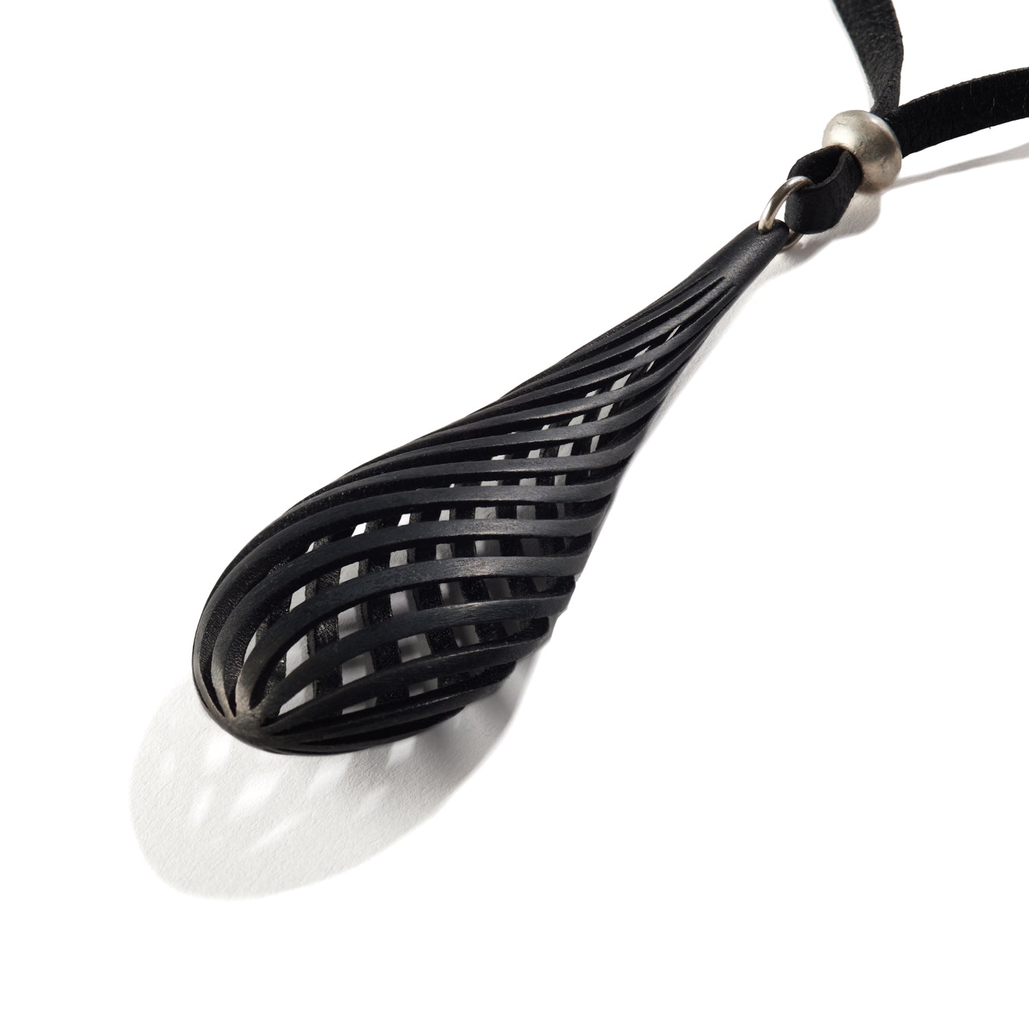 Blackened Swirl Pendant Necklace ~ Large