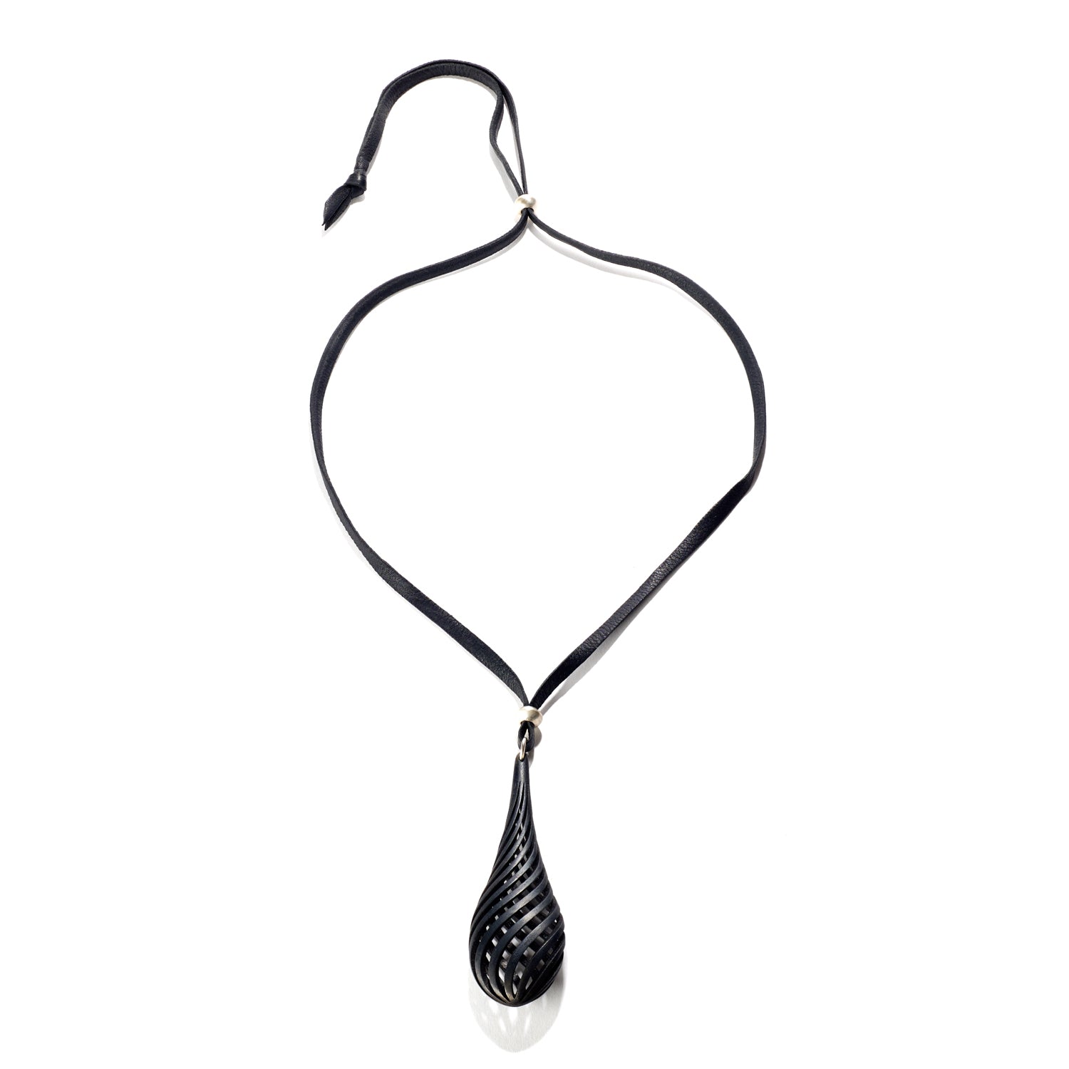 Blackened Swirl Pendant Necklace ~ Large