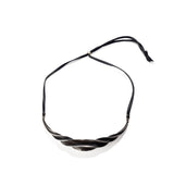 Fire Scaled Spiral Necklace with Leather Strap