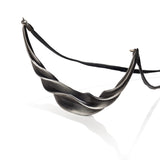 Fire Scaled Spiral Necklace with Leather Strap