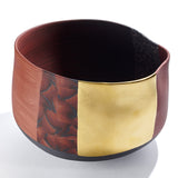 Medium Bowl in Red with Gold Leaf