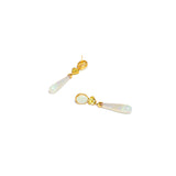 Crystal Opal & Canary Tourmaline Earrings