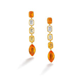 Fire Opal & Water Opal Earrings